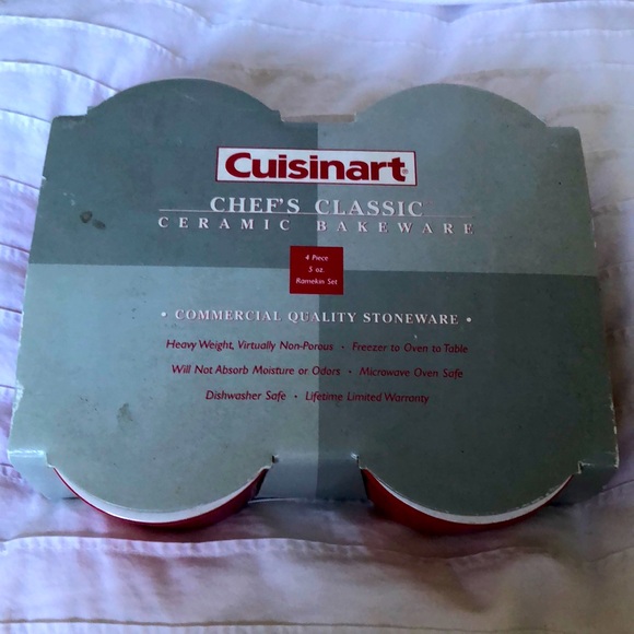 CUISINART•Red 4/5oz ceramic bakeware set - Picture 4 of 6